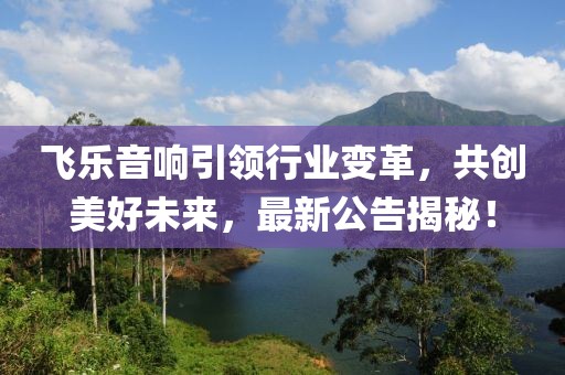 飛樂音響引領(lǐng)行業(yè)變革，共創(chuàng)美好未來，最新公告揭秘！