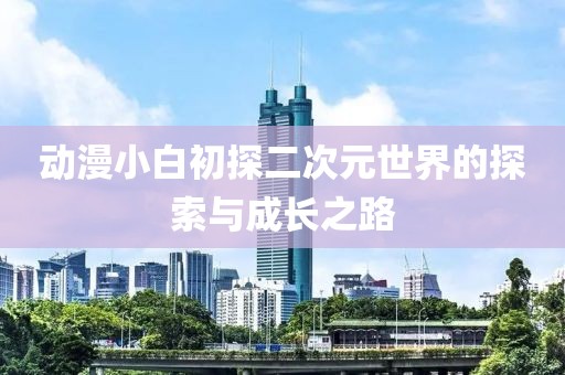 動(dòng)漫小白初探二次元世界的探索與成長(zhǎng)之路