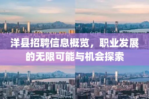 洋縣招聘信息概覽，職業(yè)發(fā)展的無限可能與機(jī)會探索