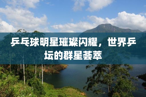 乒乓球明星璀璨閃耀，世界乒壇的群星薈萃