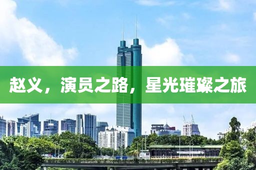 趙義，演員之路，星光璀璨之旅