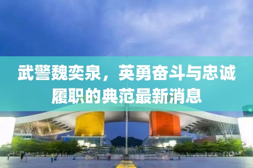 武警魏奕泉，英勇奮斗與忠誠(chéng)履職的典范最新消息