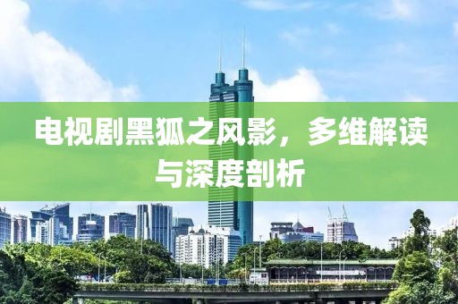 電視劇黑狐之風(fēng)影，多維解讀與深度剖析