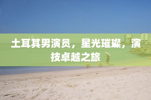 土耳其男演員，星光璀璨，演技卓越之旅