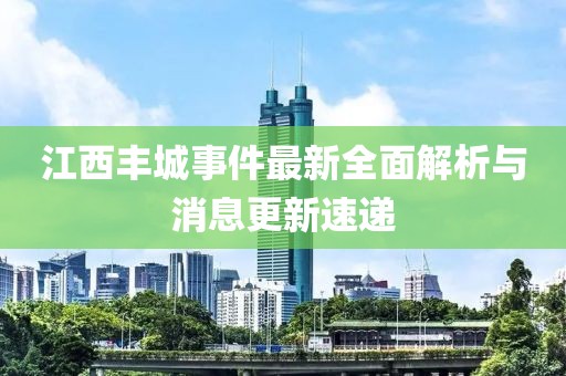 江西豐城事件最新全面解析與消息更新速遞