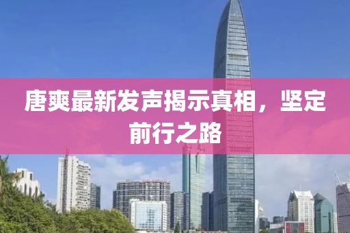 唐爽最新發(fā)聲揭示真相，堅(jiān)定前行之路