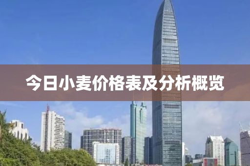 今日小麥價格表及分析概覽