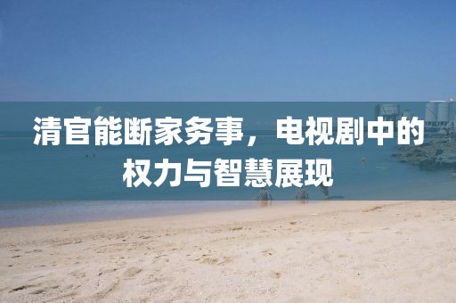 清官能斷家務(wù)事，電視劇中的權(quán)力與智慧展現(xiàn)