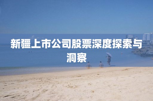新疆上市公司股票深度探索與洞察