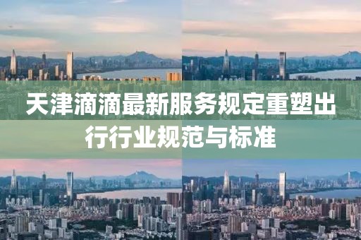 天津滴滴最新服務(wù)規(guī)定重塑出行行業(yè)規(guī)范與標準