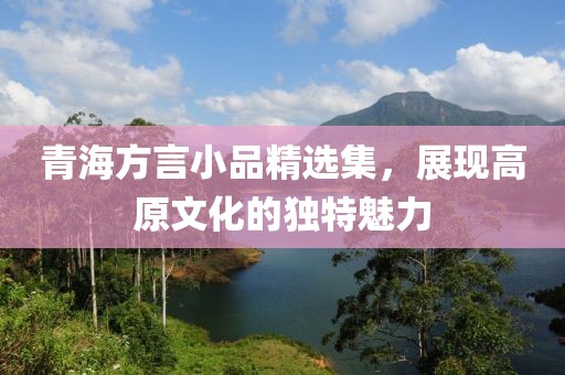 青海方言小品精選集，展現(xiàn)高原文化的獨特魅力