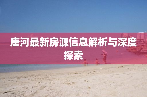 唐河最新房源信息解析與深度探索