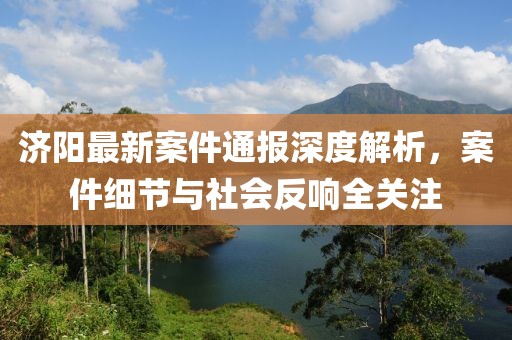 濟(jì)陽最新案件通報(bào)深度解析，案件細(xì)節(jié)與社會(huì)反響全關(guān)注