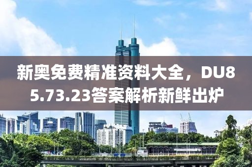 新奧免費(fèi)精準(zhǔn)資料大全，DU85.73.23答案解析新鮮出爐