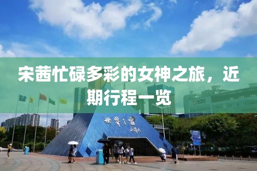 宋茜忙碌多彩的女神之旅，近期行程一覽
