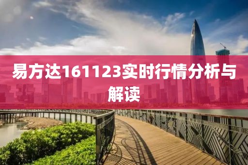 易方達(dá)161123實(shí)時(shí)行情分析與解讀