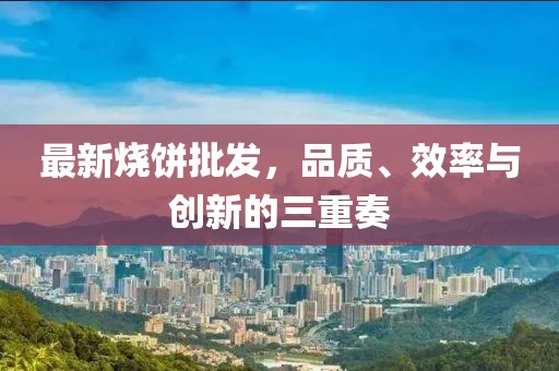 最新燒餅批發(fā)，品質、效率與創(chuàng)新的三重奏