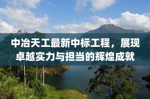 中冶天工最新中標(biāo)工程，展現(xiàn)卓越實(shí)力與擔(dān)當(dāng)?shù)妮x煌成就