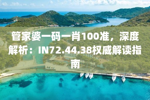 管家婆一碼一肖100準(zhǔn)，深度解析：IN72.44.38權(quán)威解讀指南