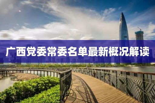 廣西黨委常委名單最新概況解讀