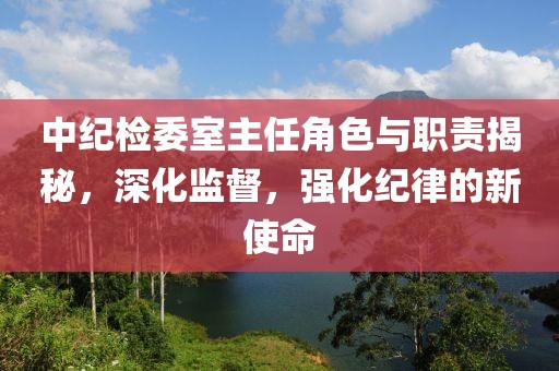中紀檢委室主任角色與職責揭秘，深化監(jiān)督，強化紀律的新使命
