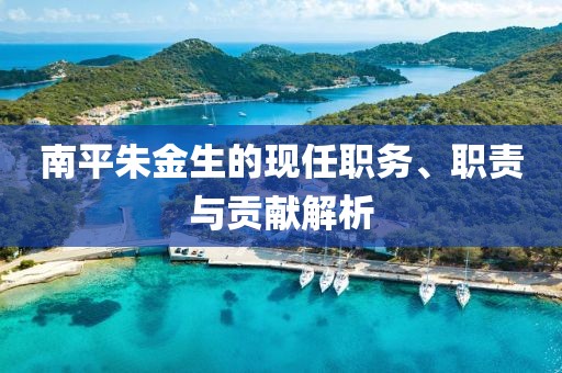 南平朱金生的現(xiàn)任職務(wù)、職責(zé)與貢獻(xiàn)解析