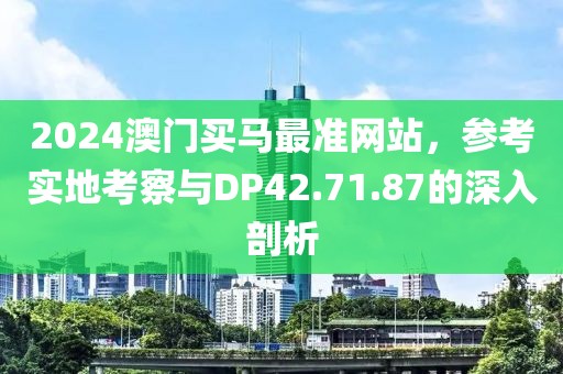 2024澳門買馬最準(zhǔn)網(wǎng)站，參考實(shí)地考察與DP42.71.87的深入剖析
