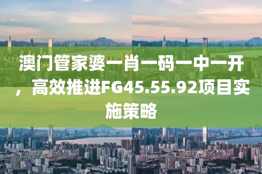 澳門管家婆一肖一碼一中一開，高效推進FG45.55.92項目實施策略