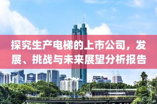 探究生產電梯的上市公司，發(fā)展、挑戰(zhàn)與未來展望分析報告