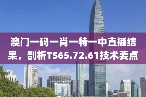 澳門一碼一肖一特一中直播結果，剖析TS65.72.61技術要點