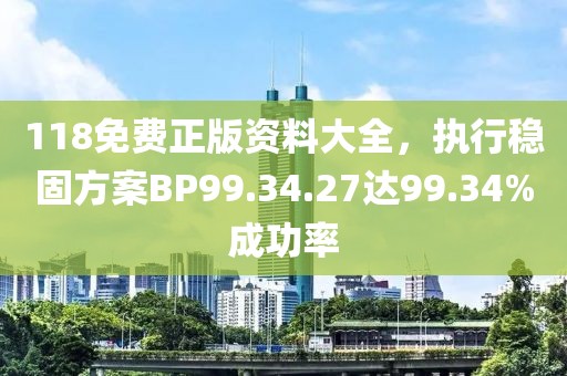 118免費(fèi)正版資料大全，執(zhí)行穩(wěn)固方案BP99.34.27達(dá)99.34%成功率