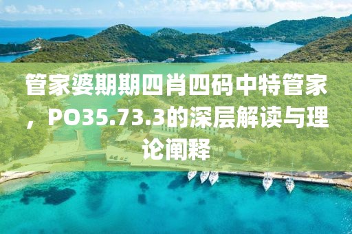 管家婆期期四肖四碼中特管家，PO35.73.3的深層解讀與理論闡釋