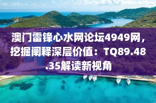澳門雷鋒心水網(wǎng)論壇4949網(wǎng)，挖掘闡釋深層價值：TQ89.48.35解讀新視角