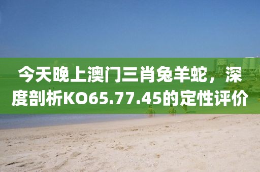 今天晚上澳門三肖兔羊蛇，深度剖析KO65.77.45的定性評價