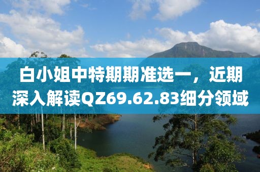 白小姐中特期期準(zhǔn)選一，近期深入解讀QZ69.62.83細(xì)分領(lǐng)域