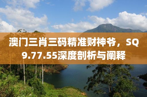 澳門三肖三碼精準(zhǔn)財(cái)神爺，SQ9.77.55深度剖析與闡釋