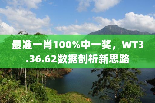 最準(zhǔn)一肖100%中一獎(jiǎng)，WT3.36.62數(shù)據(jù)剖析新思路
