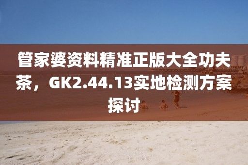 管家婆資料精準(zhǔn)正版大全功夫茶，GK2.44.13實(shí)地檢測方案探討