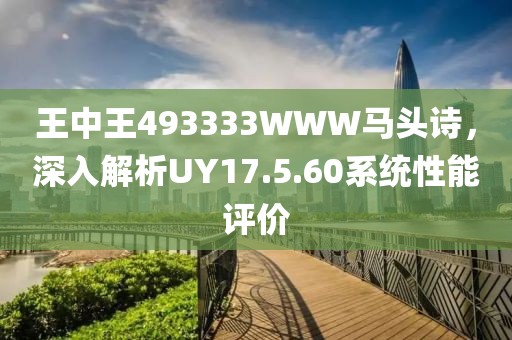 王中王493333WWW馬頭詩，深入解析UY17.5.60系統(tǒng)性能評價