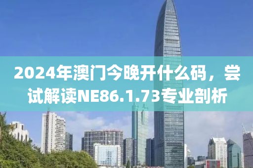 2024年澳門今晚開什么碼，嘗試解讀NE86.1.73專業(yè)剖析