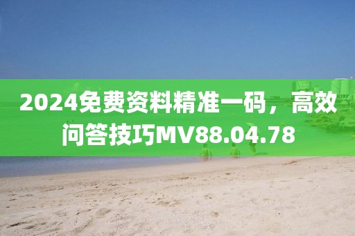 2024免費(fèi)資料精準(zhǔn)一碼，高效問(wèn)答技巧MV88.04.78