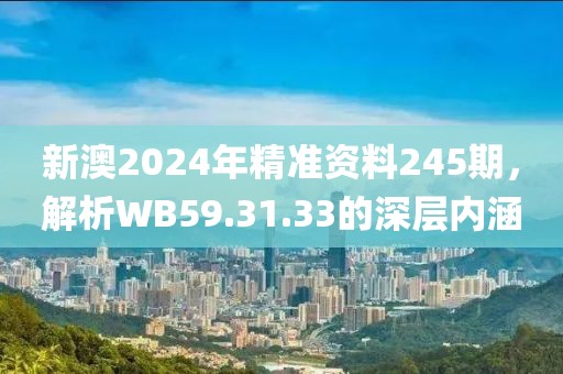 新澳2024年精準資料245期，解析WB59.31.33的深層內(nèi)涵