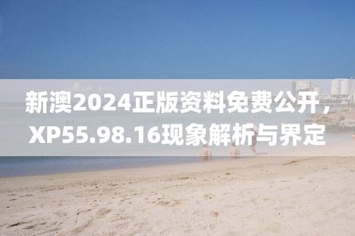 新澳2024正版資料免費公開，XP55.98.16現(xiàn)象解析與界定