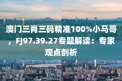 澳門三肖三碼精準(zhǔn)100%小馬哥，F(xiàn)J97.39.27專題解讀：專家觀點(diǎn)剖析