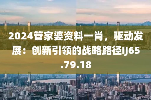 2024管家婆資料一肖，驅(qū)動(dòng)發(fā)展：創(chuàng)新引領(lǐng)的戰(zhàn)略路徑IJ65.79.18