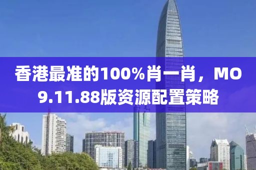 香港最準的100%肖一肖，MO9.11.88版資源配置策略