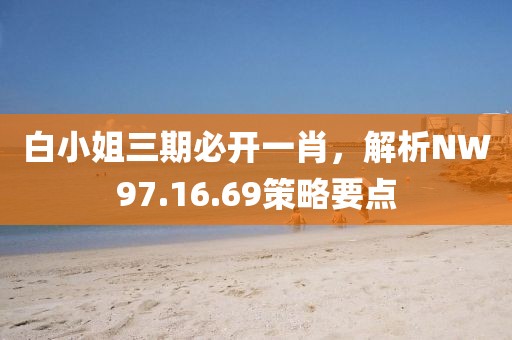 白小姐三期必開一肖，解析NW97.16.69策略要點(diǎn)