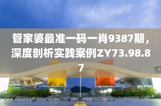 管家婆最準一碼一肖9387期，深度剖析實踐案例ZY73.98.87