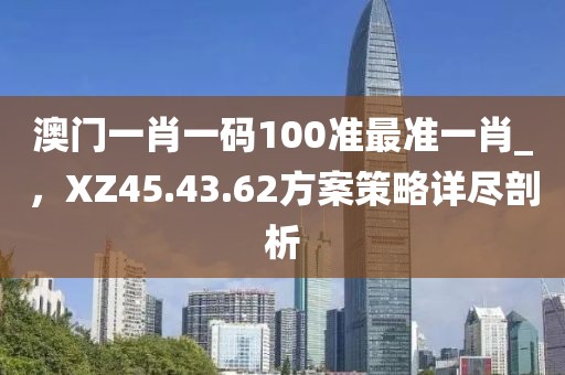 澳門一肖一碼100準(zhǔn)最準(zhǔn)一肖_，XZ45.43.62方案策略詳盡剖析