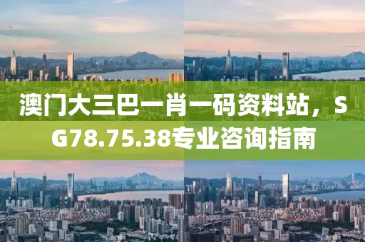 澳門大三巴一肖一碼資料站，SG78.75.38專業(yè)咨詢指南